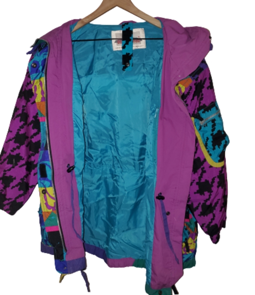 OBERMEYER Vintage 80s Coat Colorful Size 10/12 - Picture 4 of 6